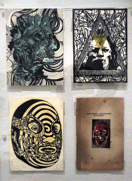 Psychedelic artwork at the Museo de la Estampa in Mexico City, Mexico.