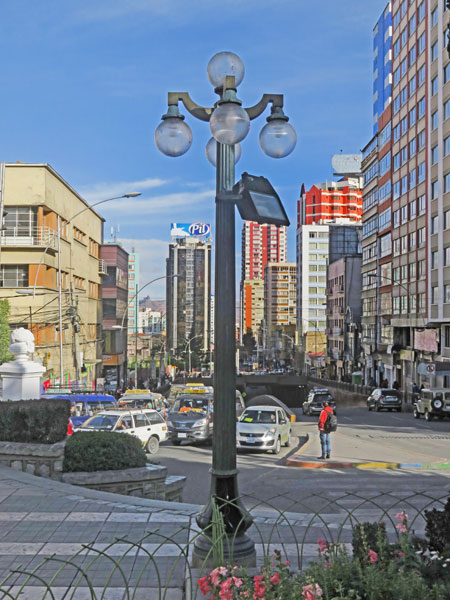 Pole position with five orbs in La Paz, Bolivia.