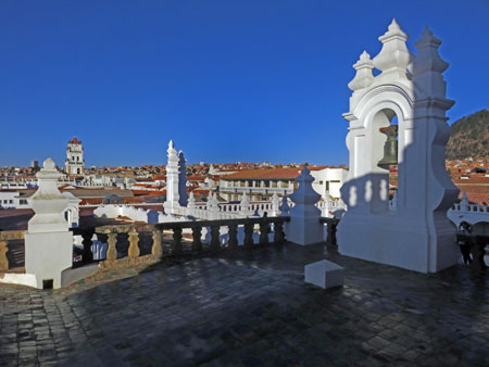 The rooftop of the Templo de San Felipe Neri in Sucre, Bolivia.