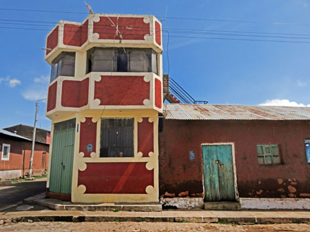 An odd building in Pukara, Peru.