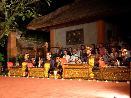 Gamelan at the Ubud Palace in Ubud, Bali.