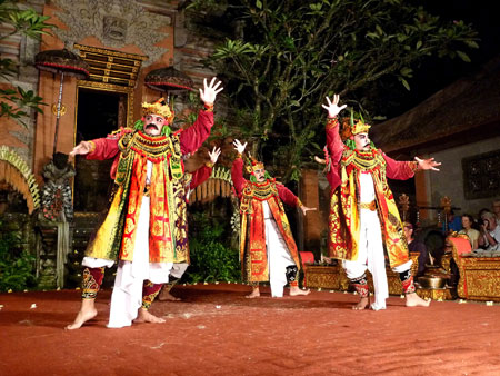 Sunda Upasunda dance at the Ubud Palace in Ubud, Bali.