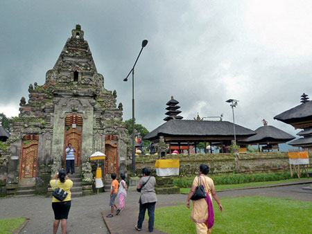 Part of the Hindu-Buddhist temple complex at Pura Ulun Danu Bratan, Bali.