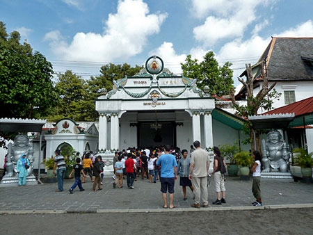 The entrance to the Kraton, also known as the Sultan's Palace, in Yogyakarta, Java.