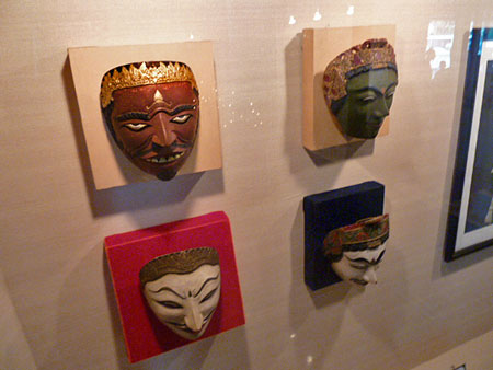Javanese masks in the Sono-Budoyo Musem in Yogyakarta, Java.