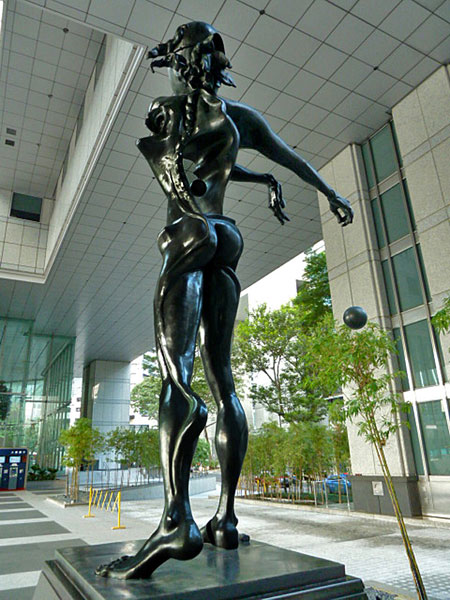 A Salvador Dali statue in City Centre, Singapore.
