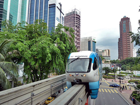 Does your crummy town have a monorail? I didn't think so. Kuala Lumpur, Malaysia does!