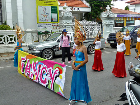 Fancy indeed at a school parade in Phuket Town, Thailand.