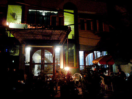 Nighttime is the right time at the Motherland Inn II in Yangon, Myanmar.