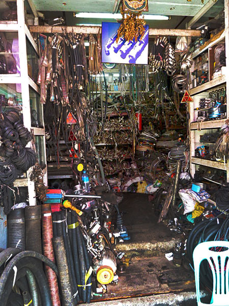 Parts is parts in this little shop in Yangon, Myanmar.