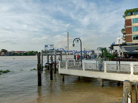 The Phra Ahthit pier on the Chao Phraya river in Bangkok, Thailand.