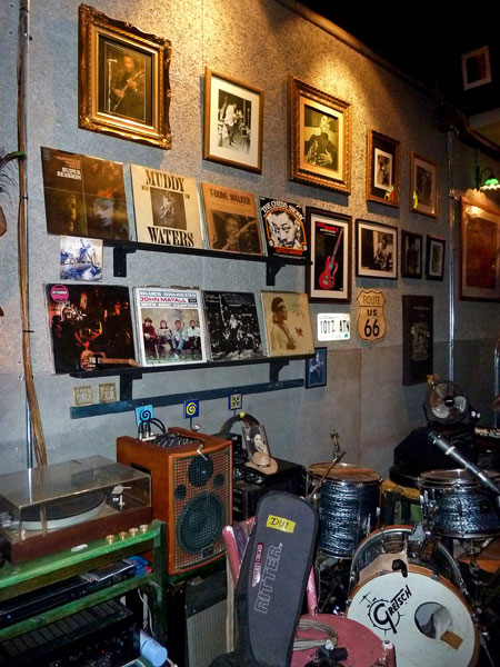 A blues bar in Banglamphu, Bangkok, Thailand.