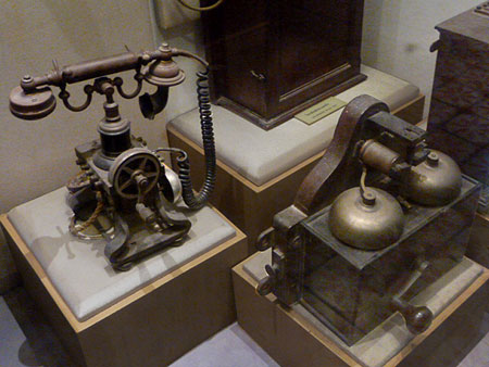 An early version of the cell phone at the National Museum in Bangkok, Thailand.