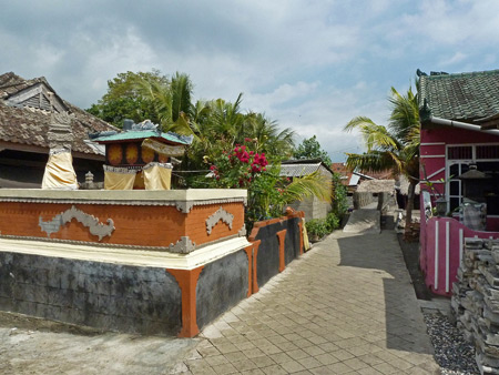 An alley on the beach in Lovina, Bali, Indonesia.