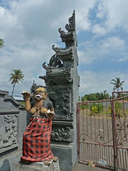 A Balinese Hindu split gate near the beach in Lovina, Bali, Indonesia.
