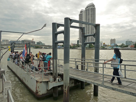 The squeaky Phra Arthit pier in Banglamphu, Bangkok, Thailand.