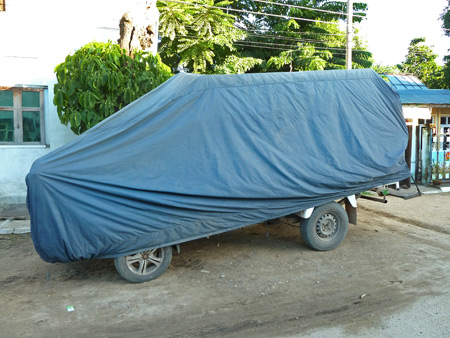 All covered up and no place to go in Nyaung-U, Myanmar.