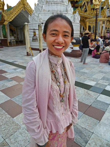 One of the colorful characters I met at Shwedagon Pagoda in Yangon, Myanmar.