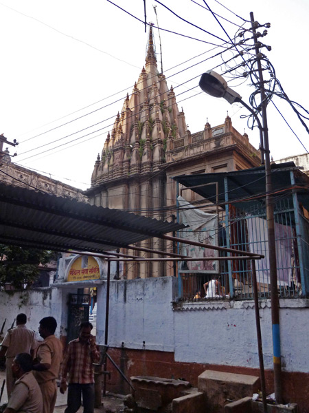 A small neighborhood Hindu temple in the back lanes of Varanasi, India.