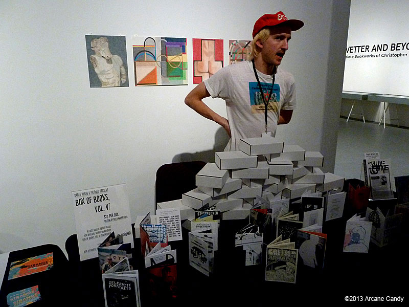 The Box of Books booth at Printed Matter's LA Art Book Fair at the Geffen Contemporary at MOCA on February 3, 2013.