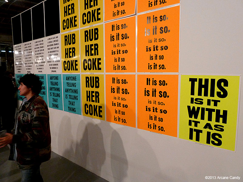 Rub her Coke at Printed Matter's LA Art Book Fair at the Geffen Contemporary at MOCA on February 3, 2013.