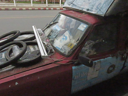 A junked-up truck in Phitsanulok, Thailand.
