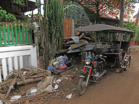 A raw back lane scene in Siem Reap, Cambodia.