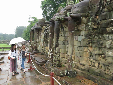 The Terrace of the Elephants, Angkor Thom in Siem Reap, Cambodia.