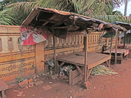 A dilapidated food stall in front of Wat Svay in Siem Reap, Cambodia.