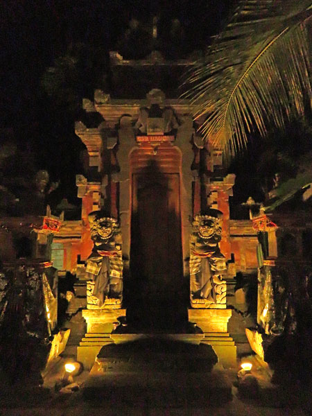 A family compound gate on Jalon Raya Ubud in Ubud, Bali, Indonesia.