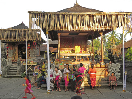 A women's temple ceremony in Bentuyung, Bali, Indonesia.