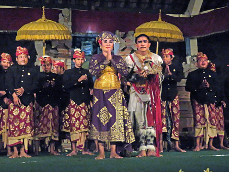 Semara Ratih takes a bow at Jaba Pura Desa Kutuh in Ubud, Bali, Indonesia.