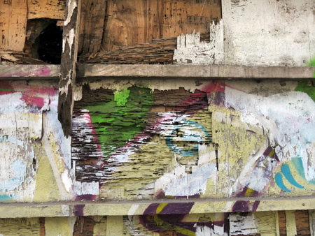 A distressed wall in Casco Viejo, Panama City, Panama.