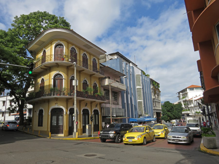 Typical Spanish colonial architecture in Casco Viejo, Panama City, Panama.