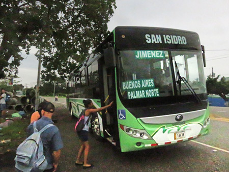 The bus, after I disembarked in Palmar Norte, Costa Rica.