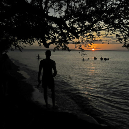 A perfect sunset at Punta Jesus Maria on the west side of Isla de Ometepe, Nicaragua.