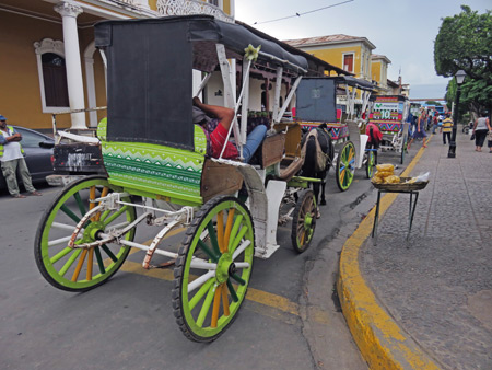 A horse-drawn carriage in Granada, Nicaragua.