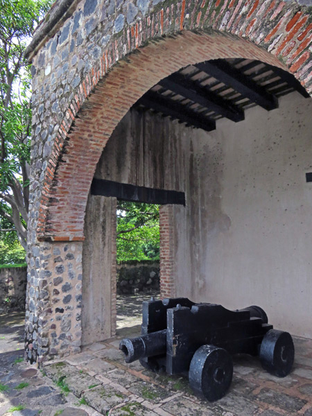 A cannon at the Fort of San Pablo in Las Isletas de Granada, Nicaragua.