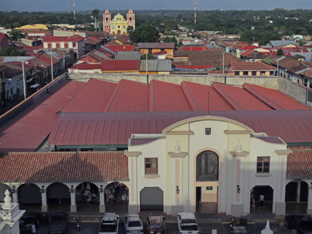 Looking east from the rooftop of the Cathedral de Leon, Nicaragua.