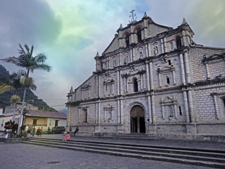 The Iglesia San Francisco in downtown Panajachel, Lago de Atitlan, Guatemala.