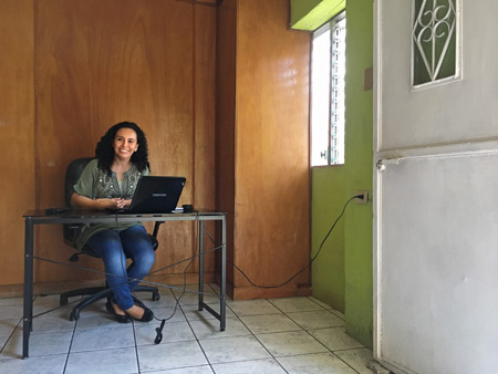 Green World Hostel manager Maria in Flores, Guatemala.