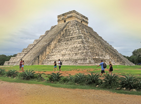The El Castillo pyramid at Chichen Itza, Yucatan, Mexico.