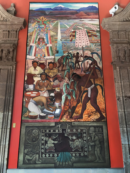 Maize (Huasteca Culture (1950) by Diego Rivera at the Palacio Nacional in Mexico City, Mexico.