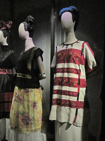 Frida Kahlo's clothes at the Frida Kahlo Museum in Mexico City, Mexico.