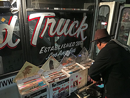 The Record Truck in Los Angeles, California on February 25, 2017.