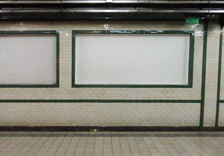 Unintentional minimalism in a subway station in Buenos Aires, Argentina.