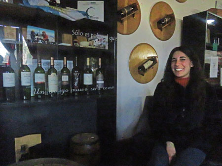 Carla Petrus, the tour guide at Bodega Viña el Cerno in Maipu, near Mendoza Argentina.