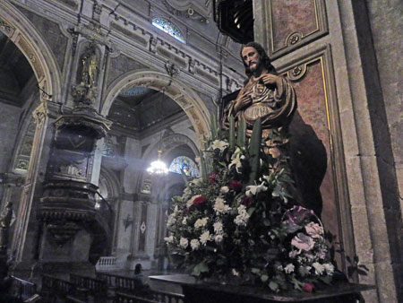 Jesus Christ in the Catedral Metropolitana at Plaza de Armas in Santiago, Chile.
