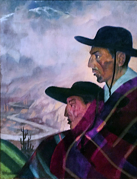 Huasos Andinos by Ramon de Zubiaurre at the Museo Nacional de Bellas Artes in Santiago, Chile.