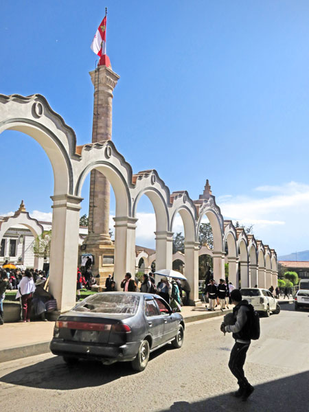 The Obelisco Potosí in Potosi, Bolivia.